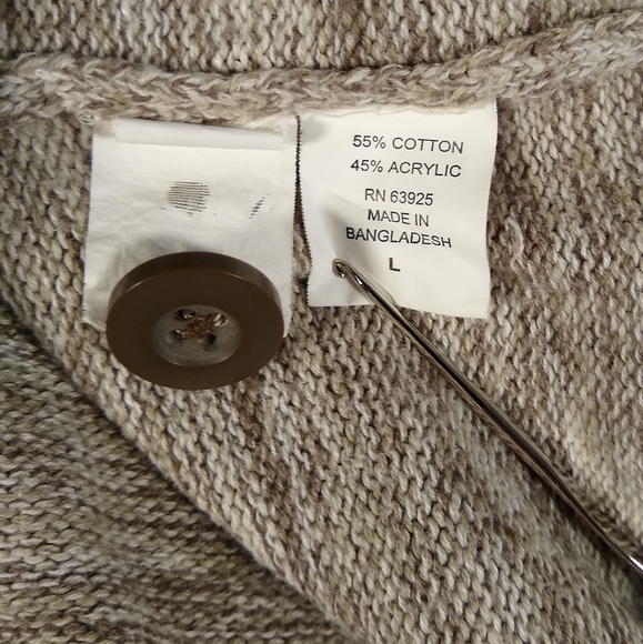 Boy's Large Silverlake Marled Brown/Tan Pullover Sweater Cotton Blend - Picture 6 of 8